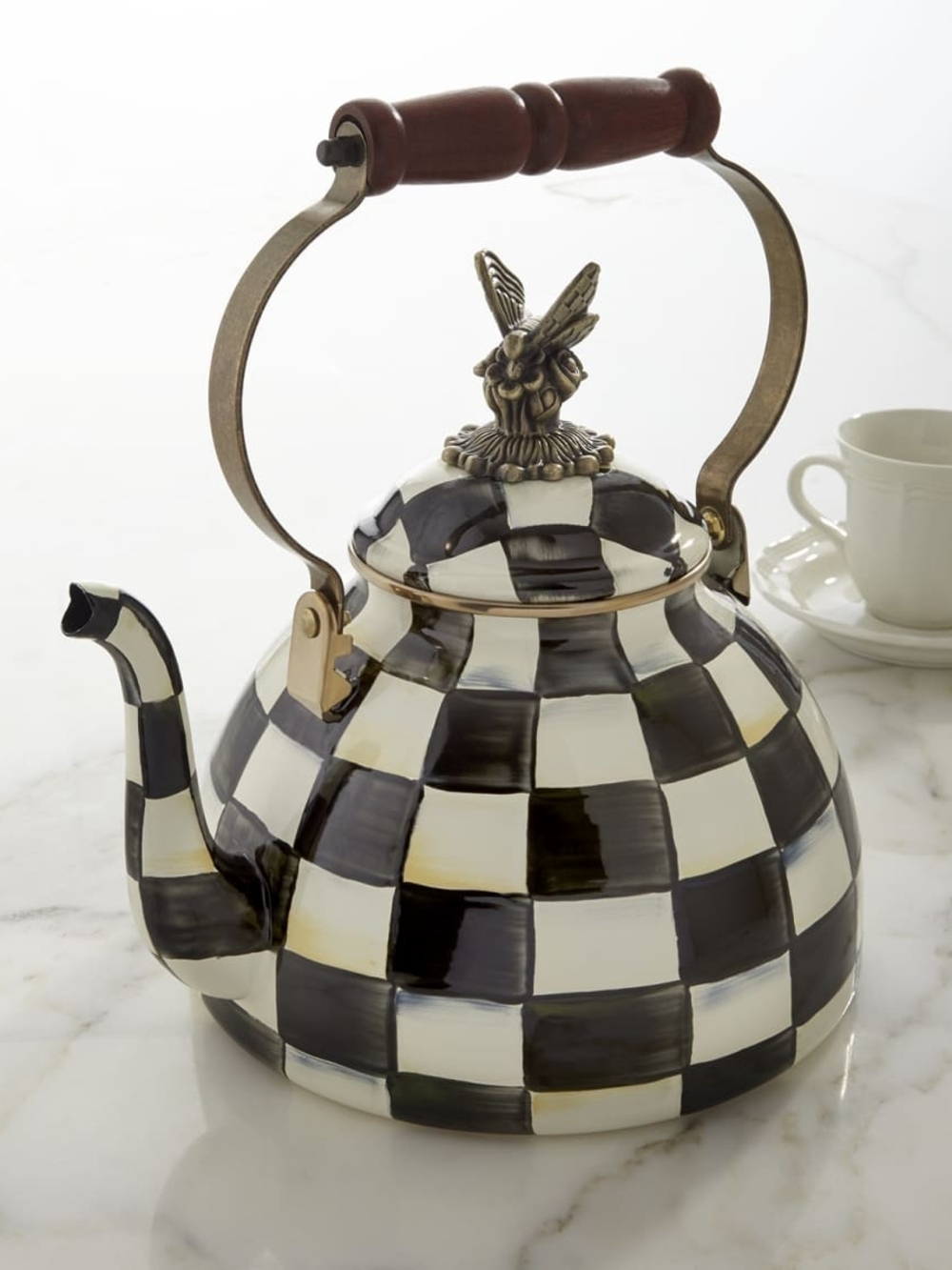 Mackenzie Childs Courtly Check Tea Kettle